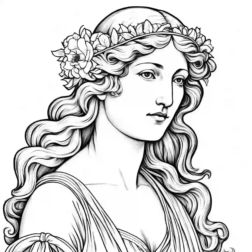 Primavera by Sandro Botticelli coloring pages